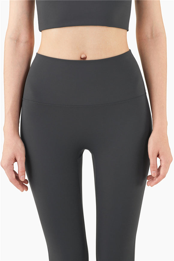 Pantalones Deportivos Cintura Alta Ajustados en Nude