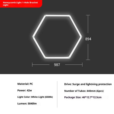 Luz LED Hexagonal para Garaje - Diseño Panal - Image 4