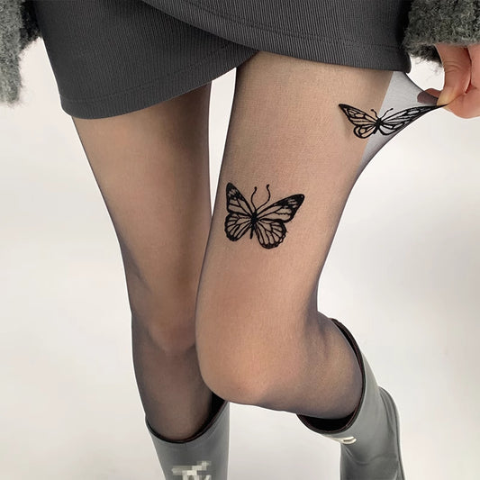 Medias Mariposa con Estilo Femenino y Personalidad Fashion