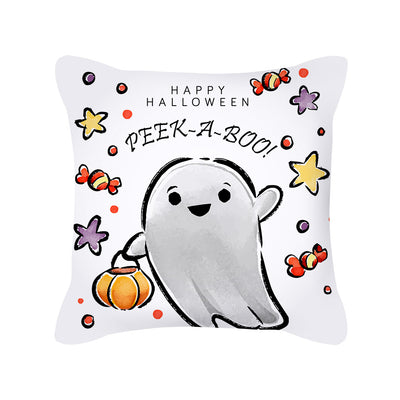 Funda de Almohada Halloween con Calabaza y Fantasma Lindo - Textura Piel de Durazno - Image 3