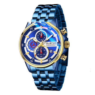 Reloj Deportivo Multifunción Hombre Acero Inoxidable Cuarzo - Image 2