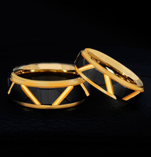 Anillo de Oro 18K Cambia de Color en Tungsteno - Unisex - Image 9