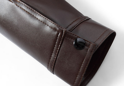 Chaqueta Cartera de Cuero PU para Hombre Maduro - Invierno - Image 11