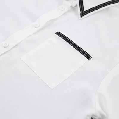 Blusa de Gasa Patchwork en Colores Contrastantes - Image 2