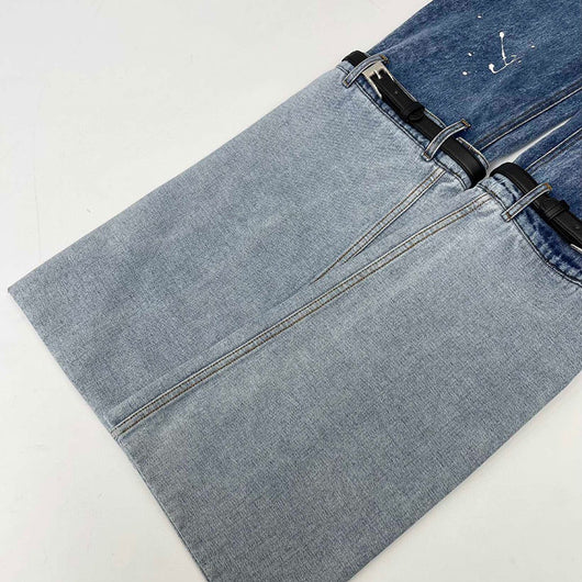 Jeans de Patchwork con Contraste de Colores Efecto Lavado - Image 3