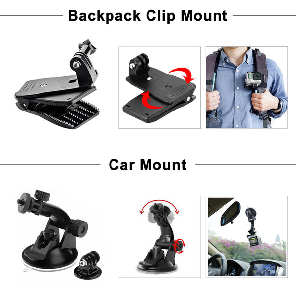 Kit Completo de 9 Accesorios para Cámara de Acción
