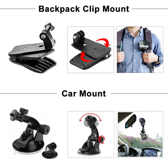 Kit Completo de 9 Accesorios para Cámara de Acción