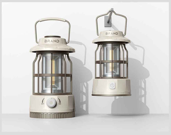 Linterna de Camping Vintage 2025 - Luz LED Recargable USB para Tienda de Campaña