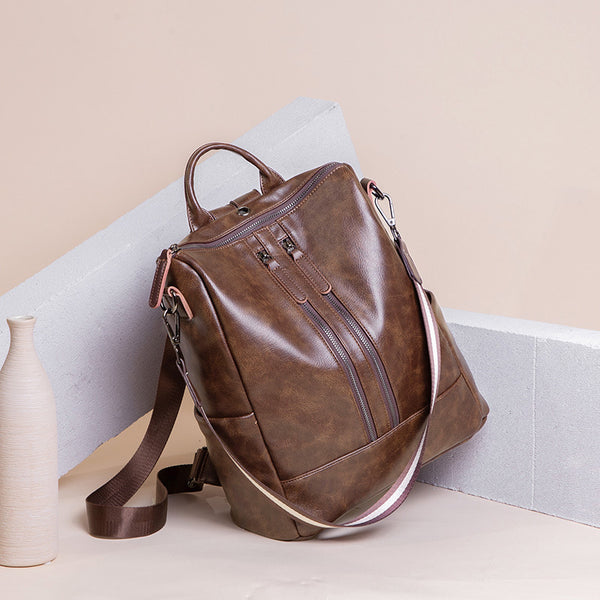Mochila de Cuero Engrasado Premium - Viajes y Uso Diario