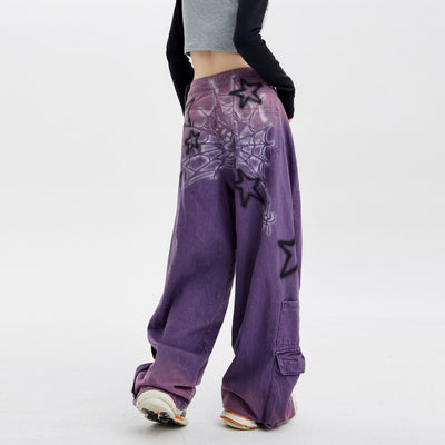 Pantalones Chaopai Púrpura Rectos de Pierna Ancha - Image 6