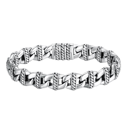 Pulsera de Plata Esterlina con Diseño de Nariz de Cerdo - Estilo Personalidad Grueso - Image 7