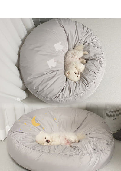 Cama Redonda Impermeable para Mascotas con Funda Lavable y Elástica - Image 7