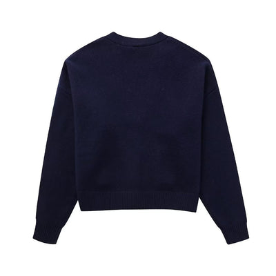 Chaqueta de Punto con Cuello en V - Moda Urbana para Mujer - Image 2