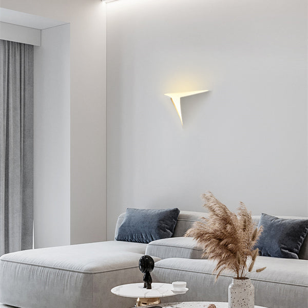 Aplique de Pared Empotrado Minimalista Yeso Natural sin Marco