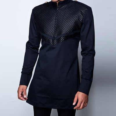 Camisa Casual Negra Estilo Étnico para Hombre - Image 10