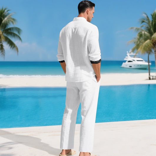 Conjunto de Lino para Hombre: Camisa y Pantalón - Image 15