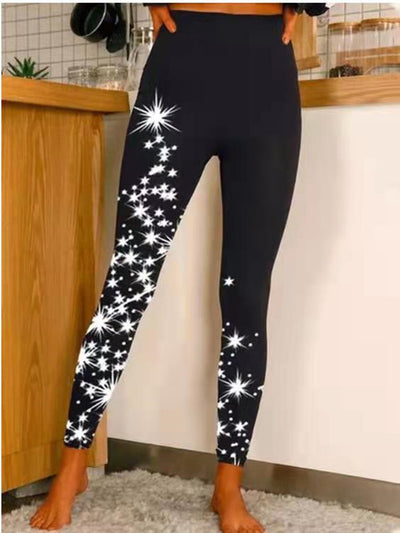 Leggings Ajustados con Estampado de Estrellas Posicionadas - Image 9
