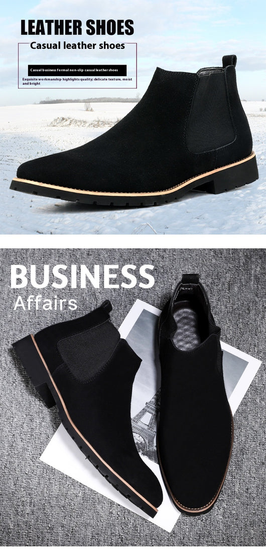 Botas Casuales de Cuero Ante Gamuza Talla Grande - Estilo Versátil y Moderno - Image 7