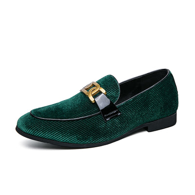 Zapatos de Cuero y Pana para Hombre Talla Grande Punta Afilada - Image 3