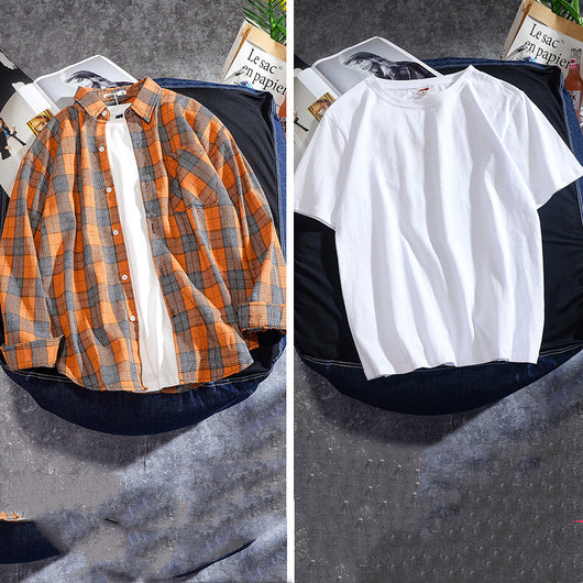 Camisa Cuadriculada Hombre Manga Larga Primavera Otoño - Image 15
