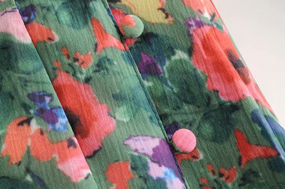 Falda Larga de Cintura Alta con Pliegues y Abertura Estilo Resort - Image 8
