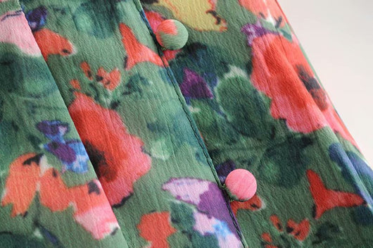 Falda Larga de Cintura Alta con Pliegues y Abertura Estilo Resort - Image 8