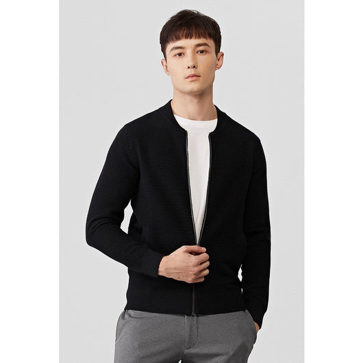 Cardigan de Punto Cuello Beisbolero Liso - Image 8