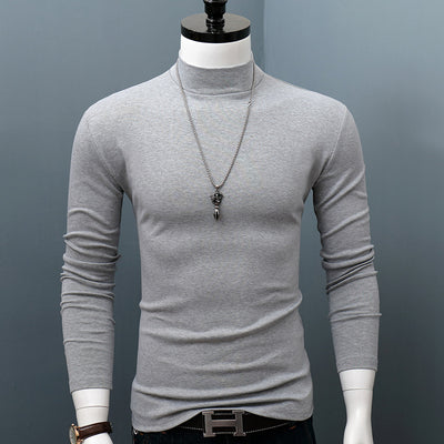 Polera de Algodón con Cuello Semifruncido de Manga Larga - Image 4