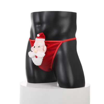 Bóxer Navideño Hombre Cintura Baja Blanco Diseño Barba - Image 13