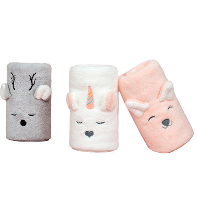 Toalla Facial Infantil de Felpa Coral con Diseños Animados - Image 9