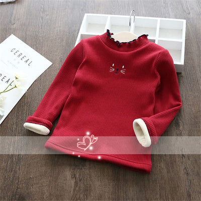 Camiseta Térmica Infantil de Forro Polar con Cuello Alto Reforzado