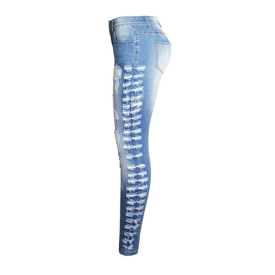 Pantalones Vaqueros Slim Fit Rotos para Mujer con Stretch - Image 3