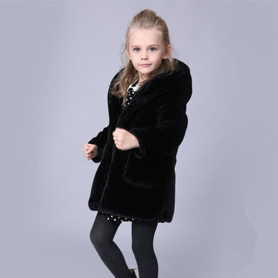 Abrigo Infantil de Invierno con Capucha y Pelaje Sintético - Suéter Cálido para Bebés - Image 4