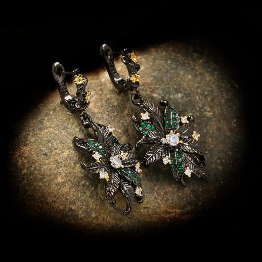Aretes Flor Diamante - Diseño Retro Vintage Elegante - Image 3