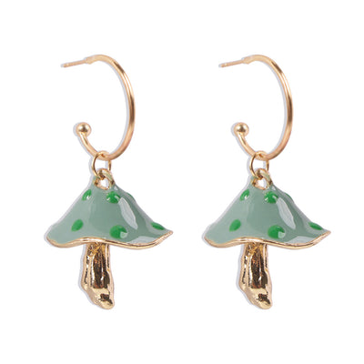 Aretes Colgantes Tres Hongos Dorados para Mujer - Diseño Trendy y Dulce - Image 21