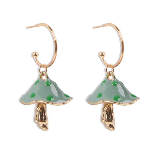 Aretes Colgantes Tres Hongos Dorados para Mujer - Diseño Trendy y Dulce - Image 21