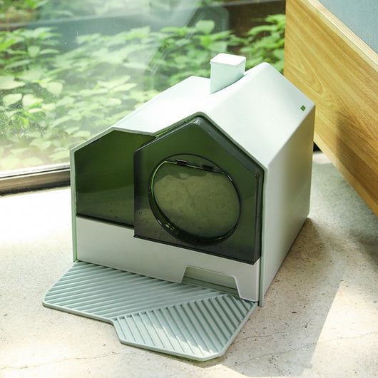 Arenero para Gatos Cerrado Antiderrames con Cajón Extraíble y Control de Olores - Image 12