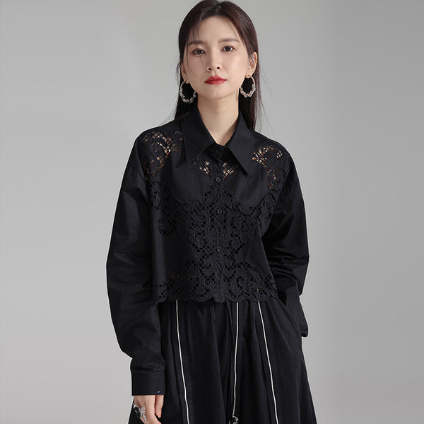 Blusa Calada de Crochet para Mujer - Colección Otoño