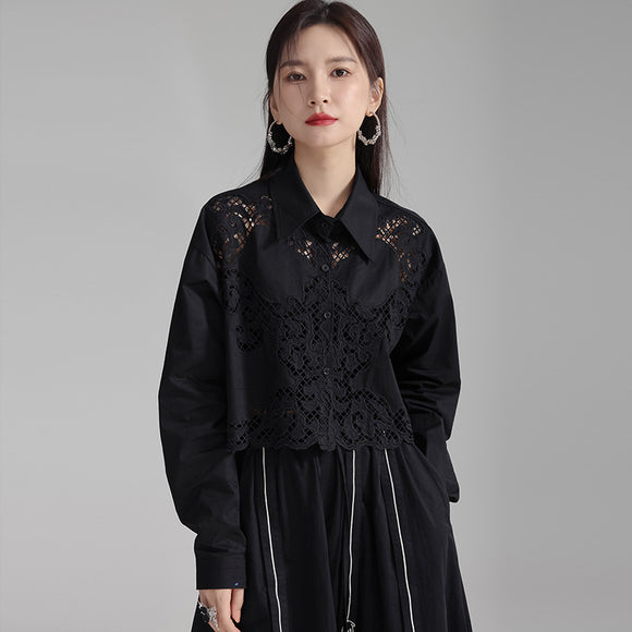 Blusa Calada de Crochet para Mujer - Colección Otoño
