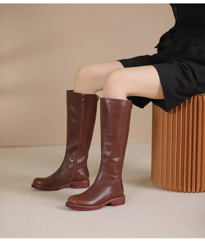 Botas Largas de Cuero Genuino Estilo Británico Retro - Image 11
