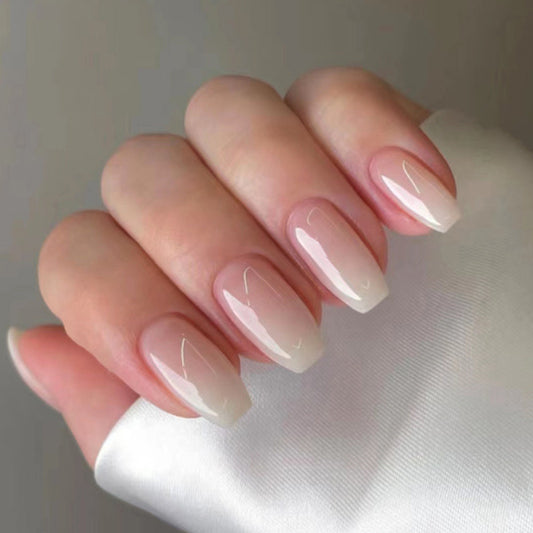 Uñas Postizas Rosa Medianas con Lentejuelas - Diseño Dulce y Elegante