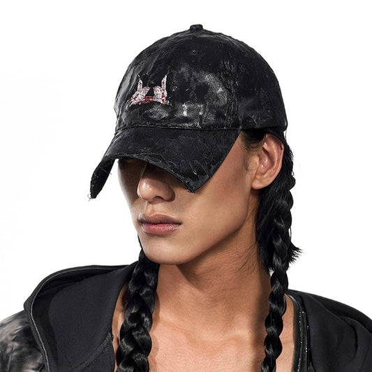 Gorra de Béisbol Hip Hop con Estampado y Visera Curva para Hombre y Mujer