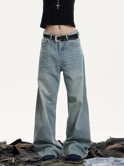 Jeans Rectos Holgados Vintage Desgastado para Mujer - Image 15