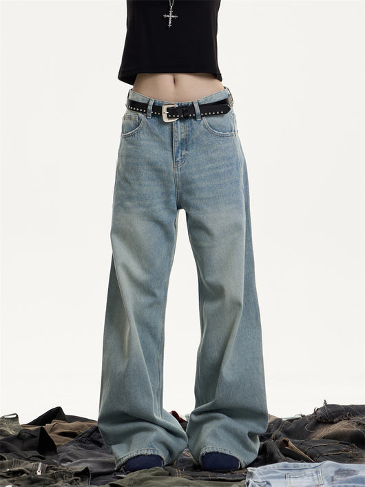 Jeans Rectos Holgados Vintage Desgastado para Mujer - Image 15