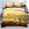 Juego de Cama 3 Piezas con Diseño de León - Funda Nórdica, Sábana y Almohada