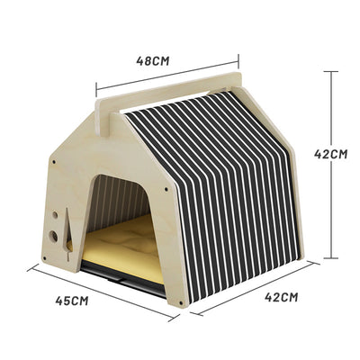 Casa Árbol Gato Madera Maciza Multicapa Aislante Térmico Todo Clima - Image 4