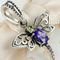 Sterling Plateado Scattered Beads Moon Cat Europe And America Morado
