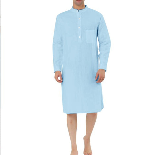 Bata Camisera Clásica con Bolsillos para Hombre - Image 7