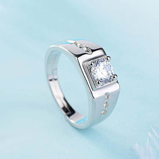 Anillo de Diamante Moissanita para Hombre - Diseño Moderno - Image 3