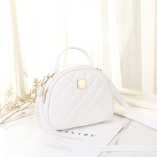 Bolso Semicircular Bordado Portátil Cuadrado Pequeño para Mujer - Image 5